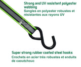 MotoMaster 1,500-lb Reflective Ratchet Tie-Down Strap with Padded D-Handle, 1-in x 12-ft, 2-pk
