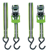 MotoMaster 1,500-lb Reflective Ratchet Tie-Down Strap with Padded D-Handle, 1-in x 12-ft, 2-pk