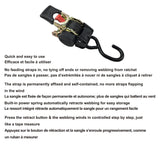 MotoMaster 1,500-lb Retractable Transom Tie Down Strap, 1-in x 6-ft (2.54 cm x 1.8 m), 2-pk