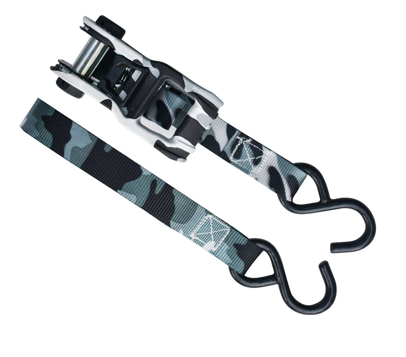 MotoMaster 1,500-lb Snow Camo Ratchet Tie Down, 1-in x 10-ft, 2-pk