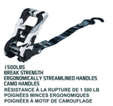 MotoMaster 1,500-lb Snow Camo Ratchet Tie Down, 1-in x 10-ft, 2-pk