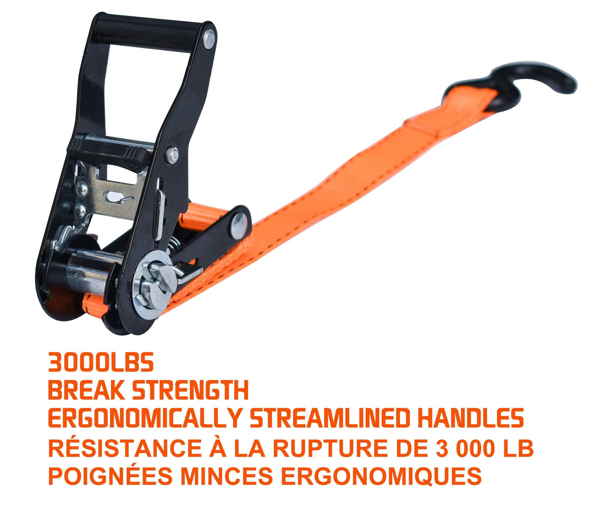 MotoMaster 3,000-lb Heavy Duty Ratchet Tie Down Strap, Non-Padded, 1-in x 14-ft