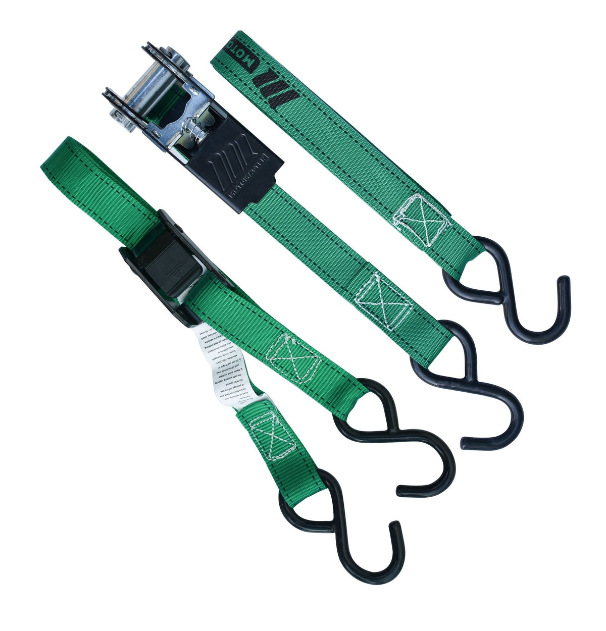 MotoMaster 900-lb Ratchet/Cambuckle Tie-Down Straps, Non-Padded, 1-in x 10-ft, 4-pk