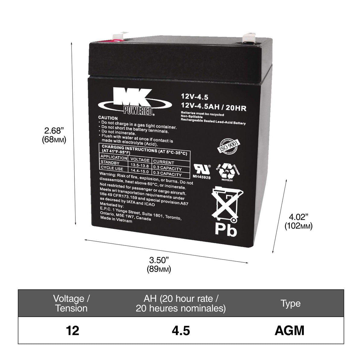 MOTOMASTER Group Size 51R Battery, 450 CCA