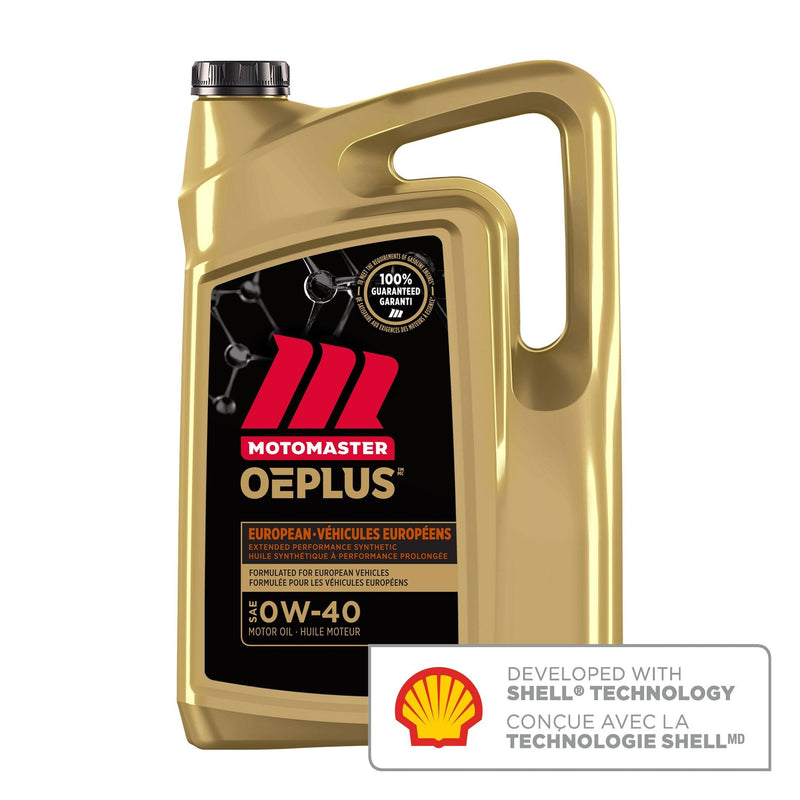 MotoMaster OEPLUS European Premium 0W40 Synthetic Engine/Motor Oil, 5-L