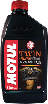 Motul Twin Synthetic Motorcycle Motor Oil 20W50, 946-mL
