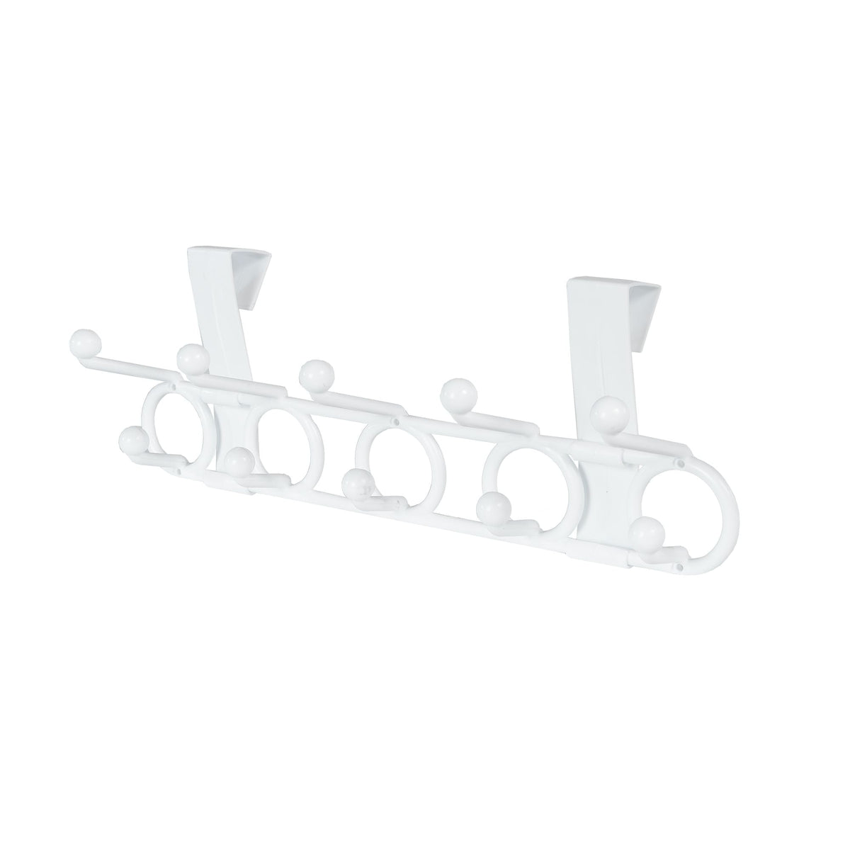NeatFreak Plastic 10-Hook Over the Door Hook, White, 18.5-in