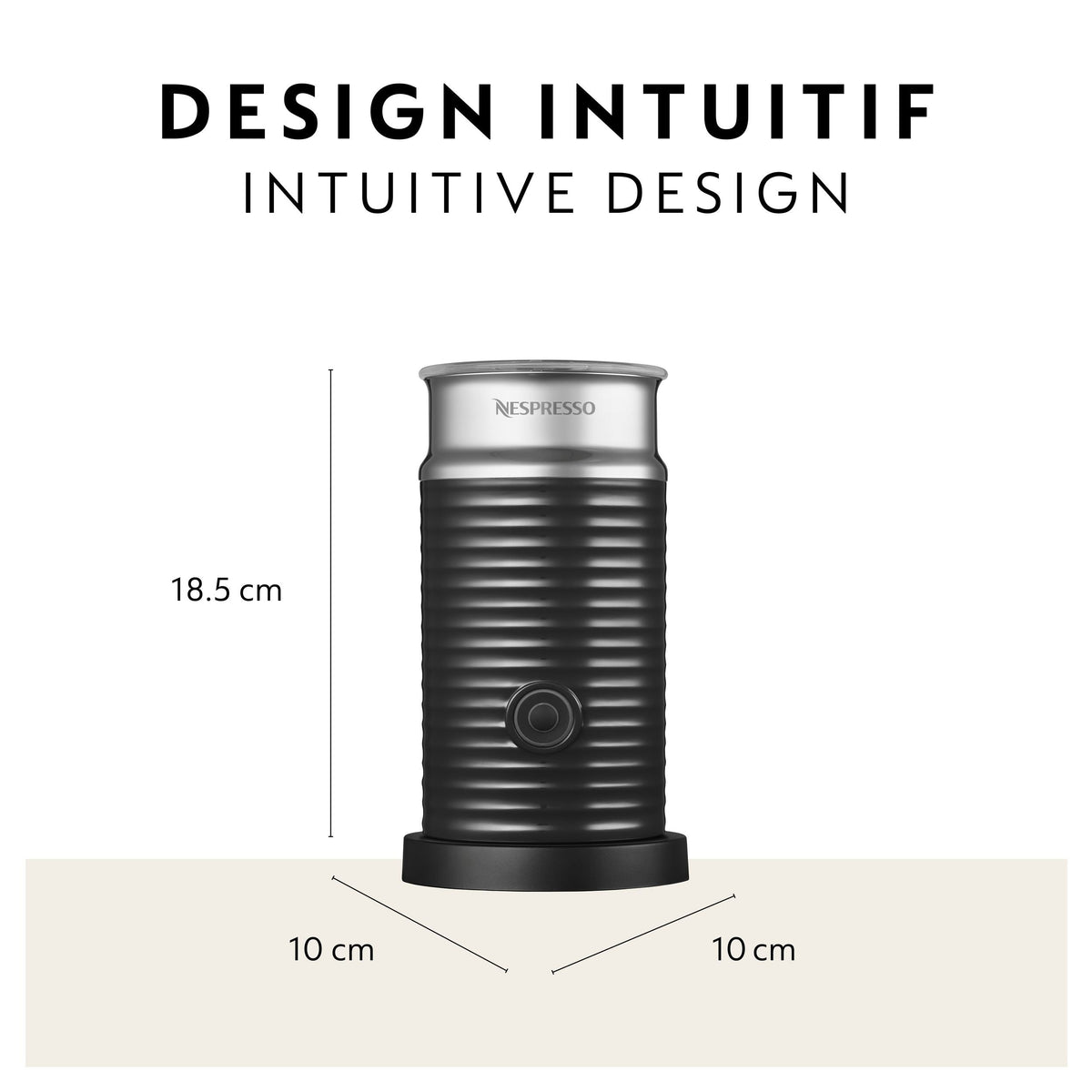 Nespresso Aeroccino 3 One-Touch Milk Frother, 240mL