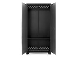NewAge Bold Series Lockable 24-Gauge Steel RTA Storage Locker with 3 Shelves, Grey/Black, 36-in