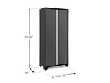NewAge Bold Series Lockable 24-Gauge Steel RTA Storage Locker with 3 Shelves, Grey/Black, 36-in