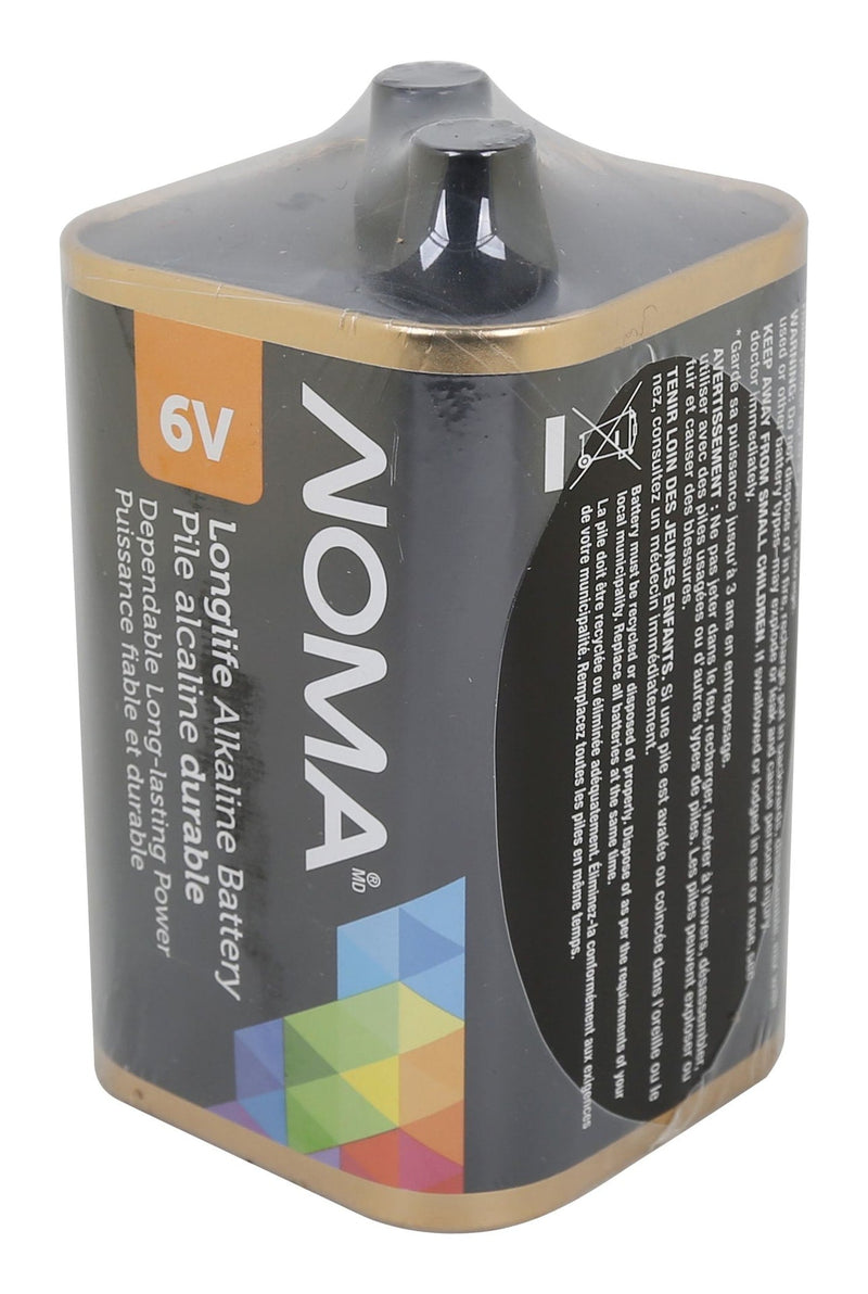 NOMA 1-pk 6V / 6 Volt Square Alkaline Lantern Battery, Long Lasting