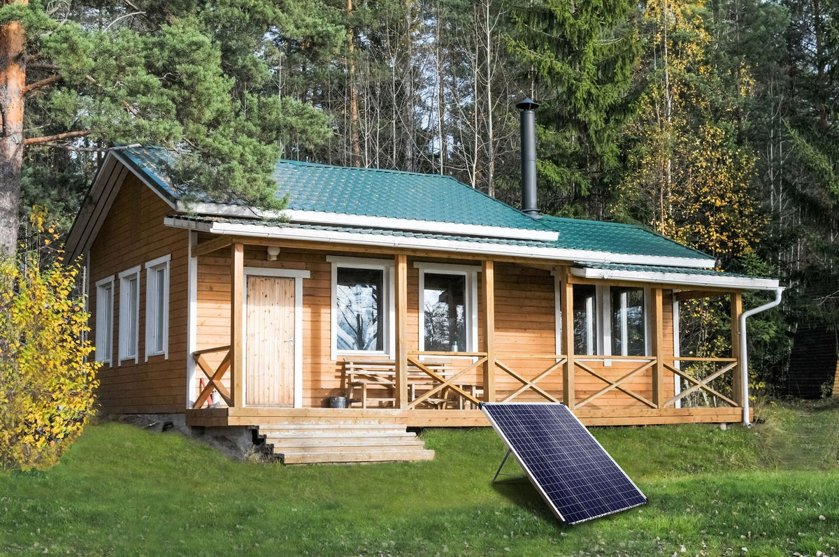 NOMA 100 Watt, 12V Crystalline Solar Panel Kit with Stand and Charge Controller