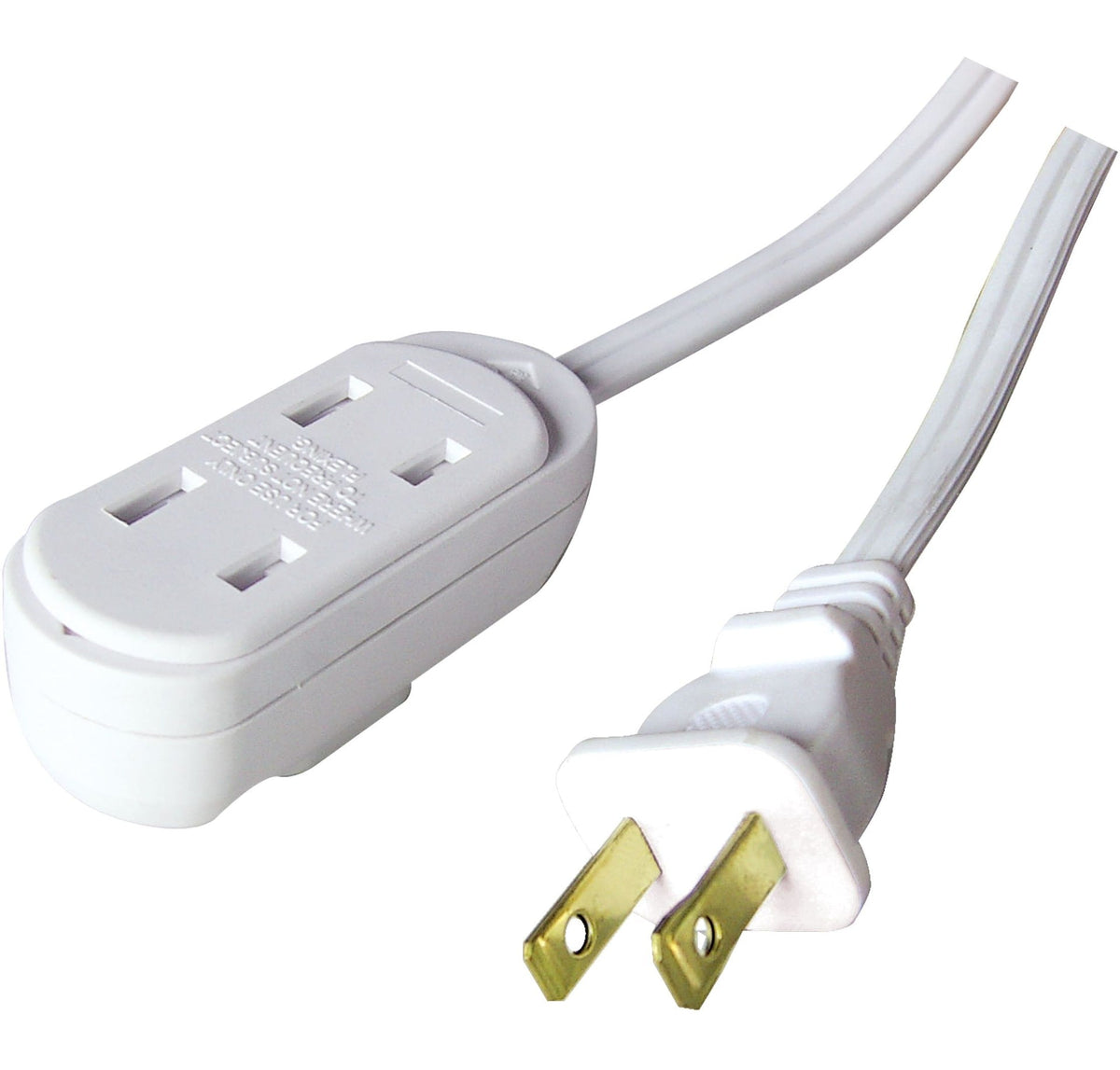 NOMA 14-ft 9-in 16/2 Indoor Extension Cord, Light-Duty, 3 Outlets, White