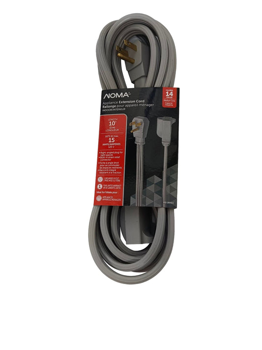 NOMA 14/3 15 Amp Appliance Extension Cord, Grey