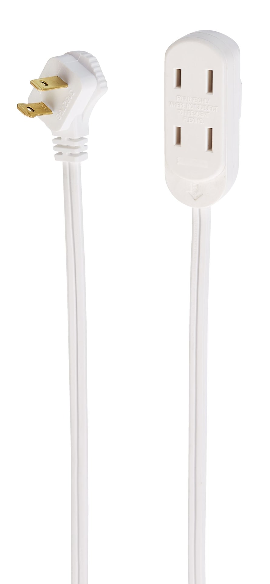 NOMA 15-ft 16/2 Indoor Extension Cord, 3 Outlets, Flat Plug, White