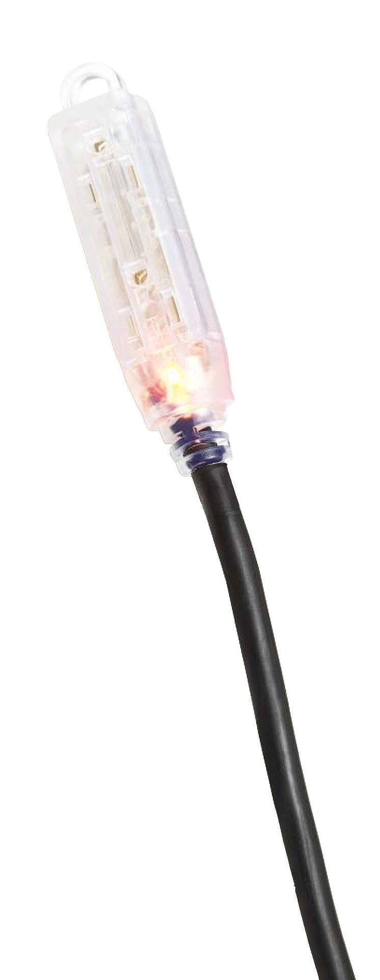 NOMA 32-ft 10-in 14/3 Outdoor Extension Cord with 3 Grounded Outlets and Lighted End, Black