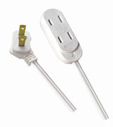 NOMA 8-ft 2-in 16/2 Extension Cord, Flat plug, 3 Outlets, White