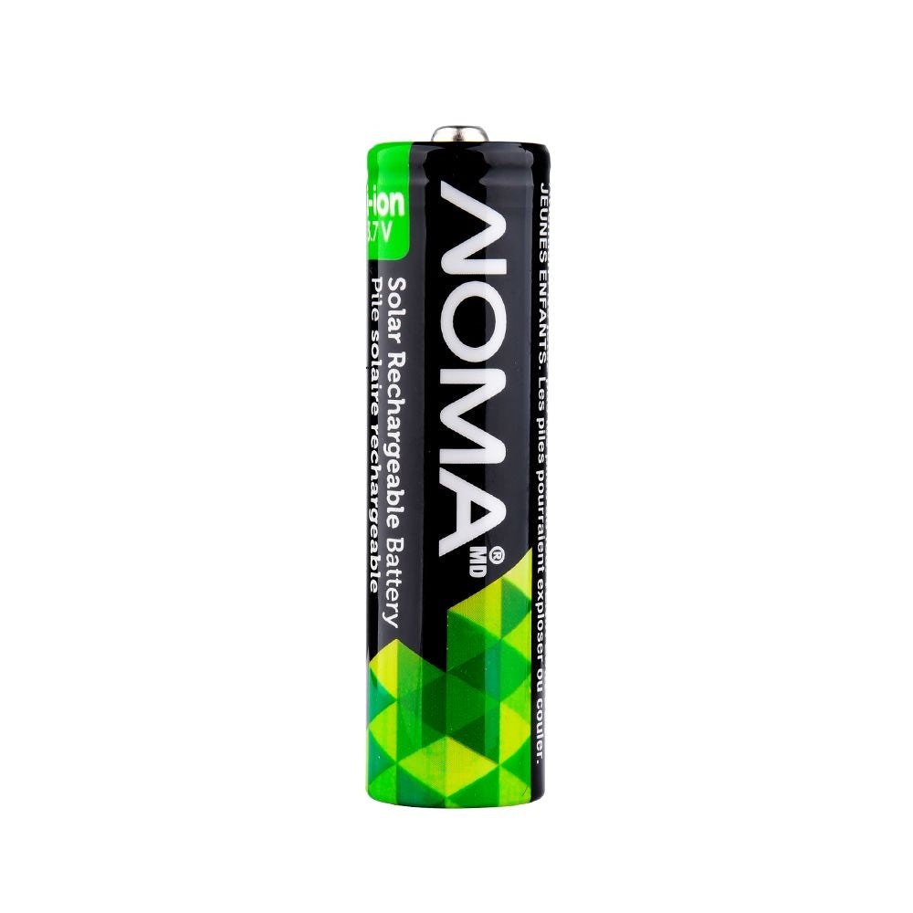NOMA Li-ion 18650 2000mAh Rechargeable Batteries for Solar & Outdoor Lighting, 3.7V, 4-pk