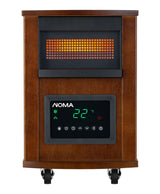 NOMA Wood Cabinet Infared Space Heater withRemote Control & Thermostat, 1500W