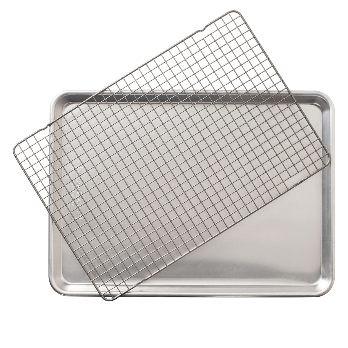 Nordic Ware Naturals Aluminum Half-Sheet with Oven-Safe Nonstick Grid, 2-pc