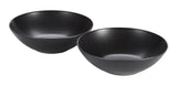 Paderno Dorset Large Coupe Stoneware Bowl Set, Oven Safe, 2-pk, Black Reactive