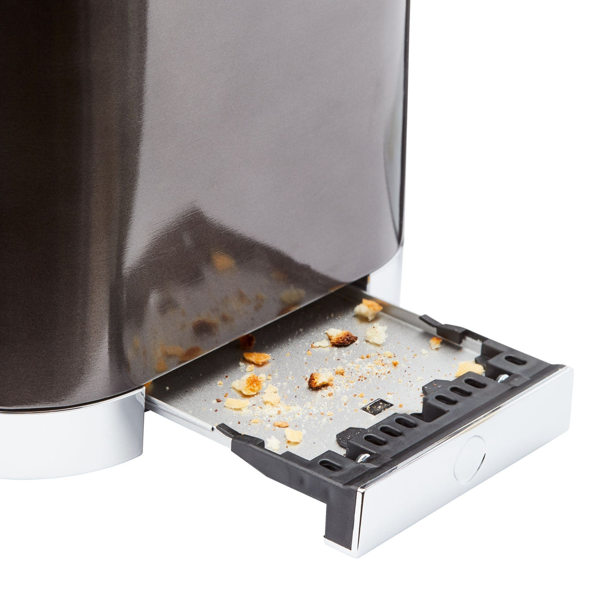 PADERNO Even Heat Wide Slots Toaster with 9 Settings, Black Stainless Steel, 2-Slices