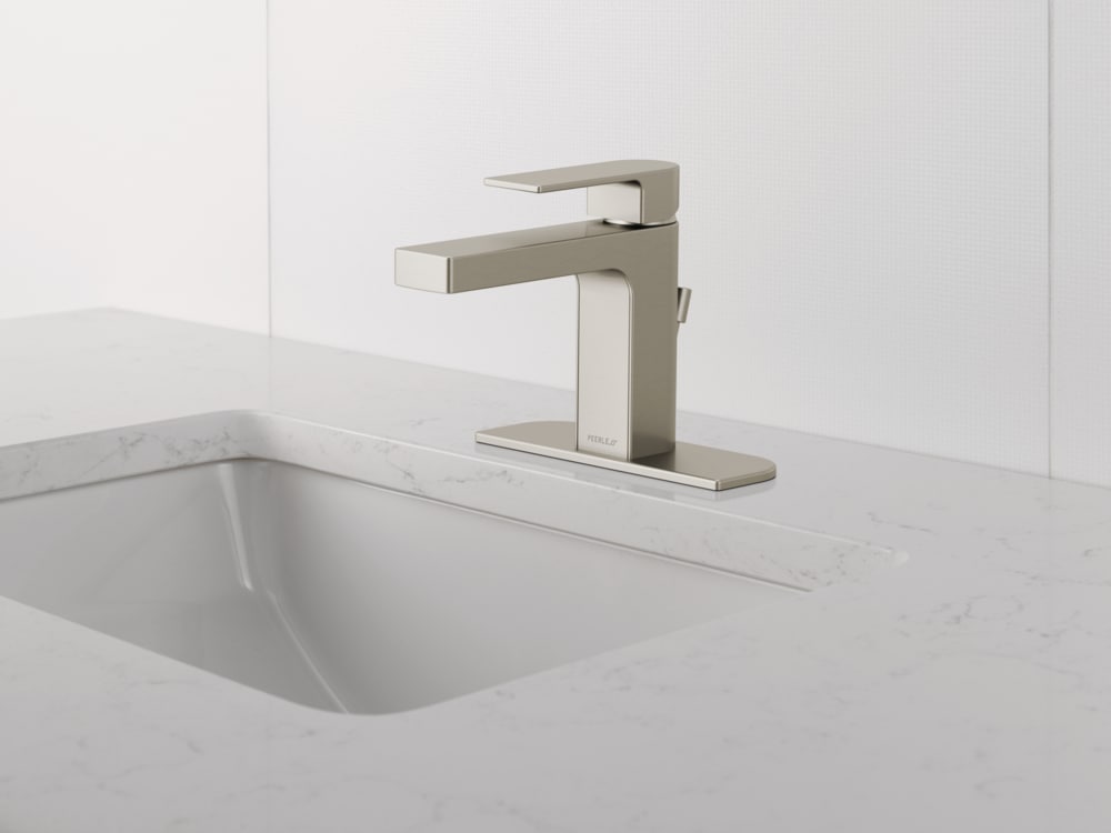 Peerless Xander Single Handle Rigid Spout Single Hole Bathroom Sink Faucet WaterSense Certified, Brushed Nickel