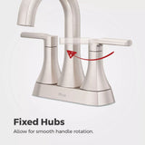 Pfister Vaneri 4-in Centreset Bath Faucet, Stainless Steel