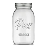 Pur Mason Regular Mouth Canning Glass Jar with Lid & Band, 32-oz/946-mL, 12-pk