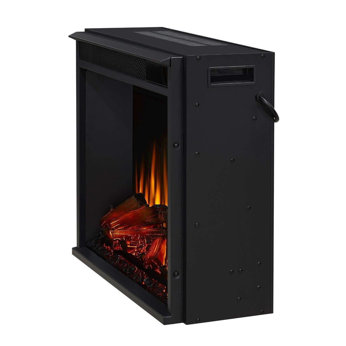 Real Flame Valmont Media Indoor Electric Fireplace TV Stand, 74-in, 1500W, Includes Remote Control & Firebox, White