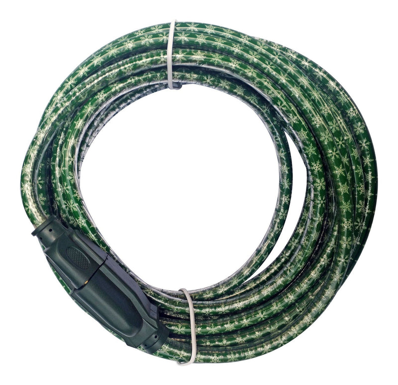 RiteCord 1-Outlet Green Extension Cord with Snowflake, 7.5-m