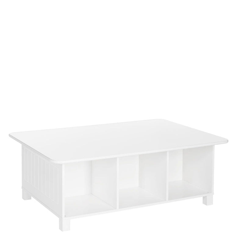 RiverRidge Home Kids' Desk, Activity & Play Table with 6 Storage Cubbies, For Bedroom/Playroom, White