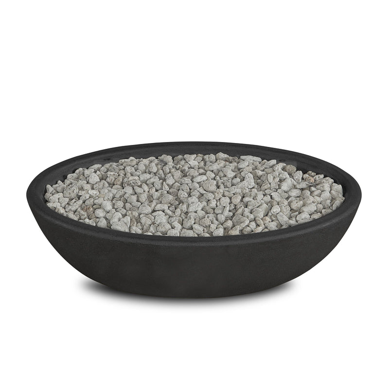 Riverside Oval Concrete Propane Fire Pit in Shale, 48-in