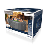 Salu Spa Santorini Grey 7-Person Luxe HydroJet Pro Round Smart Spa, 85-in x 31.5-in