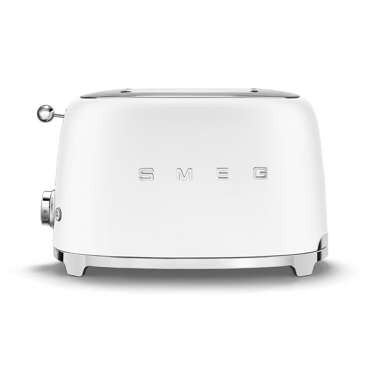 Smeg 50's Retro Style Wide Slot Pop Up Electric Toaster with 6 Settings, 2-Slice, Matte White