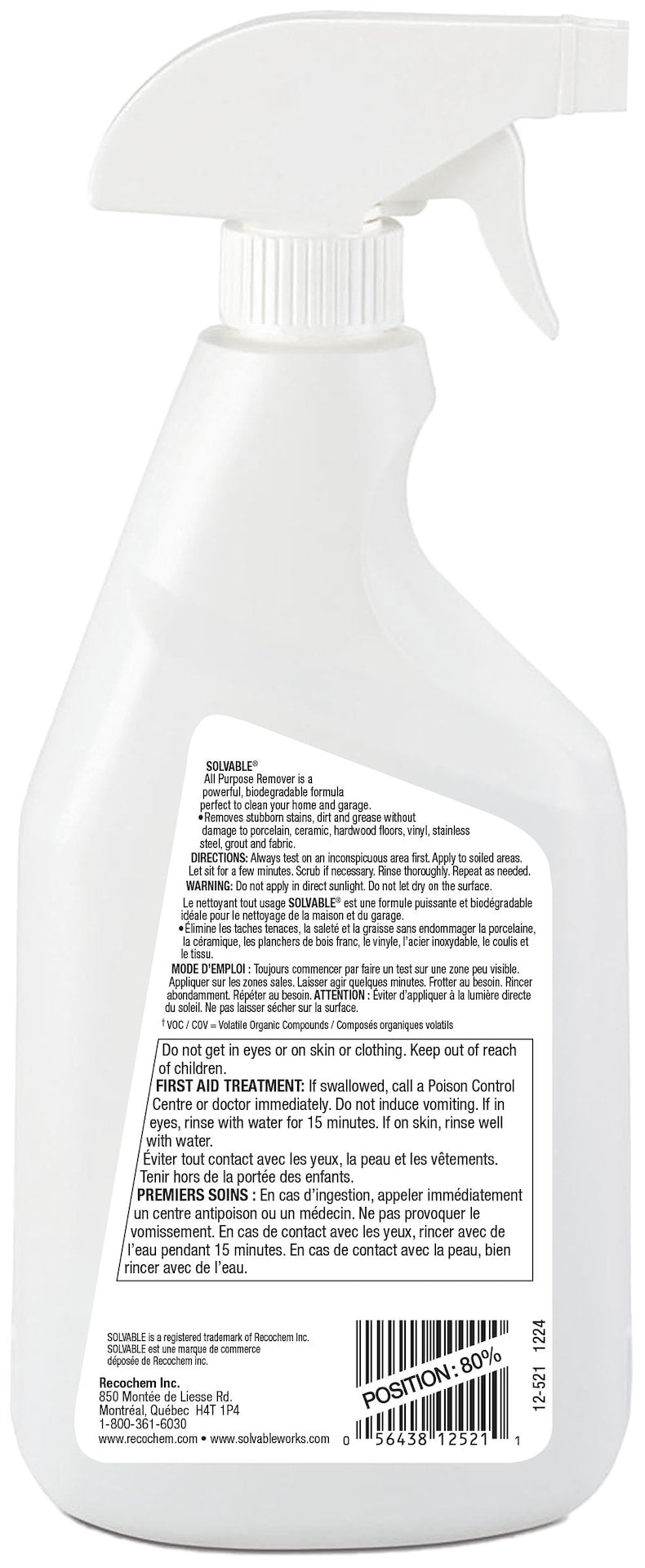 Solvable All Purpose Remover, 625-mL