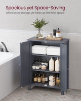 Songmics Home Dove Grey Floor Cabinet with 2 Adjustable Shelves