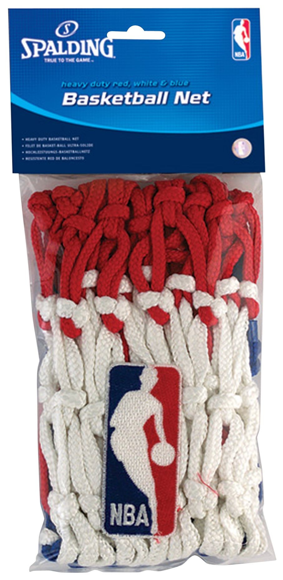 Spalding Heavy Duty Indoor/Outdoor Standard Replacement Basketball Net, Red/White/Blue
