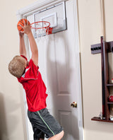 Spalding Slam Jam Indoor Over-the-Door Mounting Mini Basketball Hoop & Net with Ball