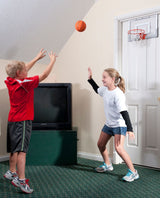 Spalding Slam Jam Indoor Over-the-Door Mounting Mini Basketball Hoop & Net with Ball