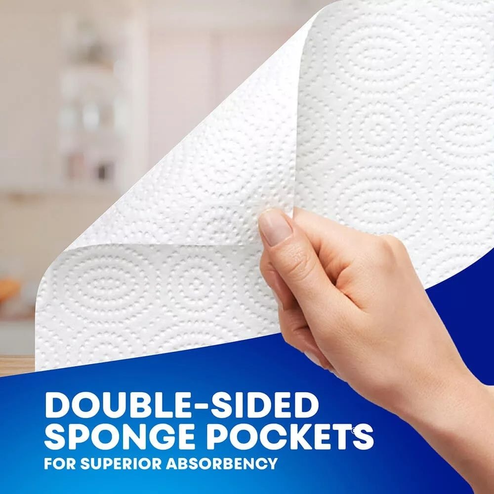 SpongeTowels Ultra Choose-A-Size Giant Roll Paper Towels, 2-ply, 12-pk