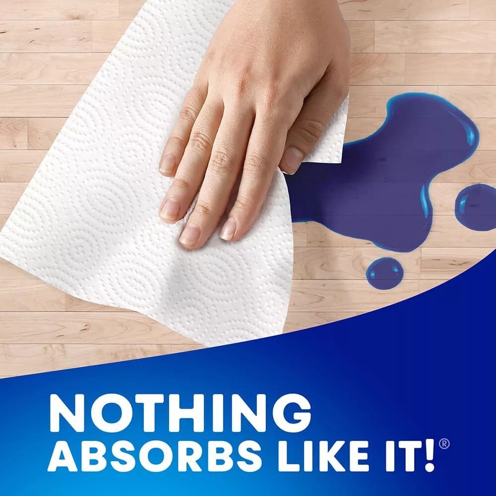 SpongeTowels Ultra Choose-A-Size Giant Roll Paper Towels, 2-ply, 12-pk