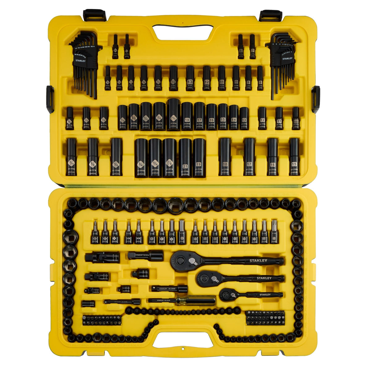 Stanley 244 Piece Black Chrome Socket Set