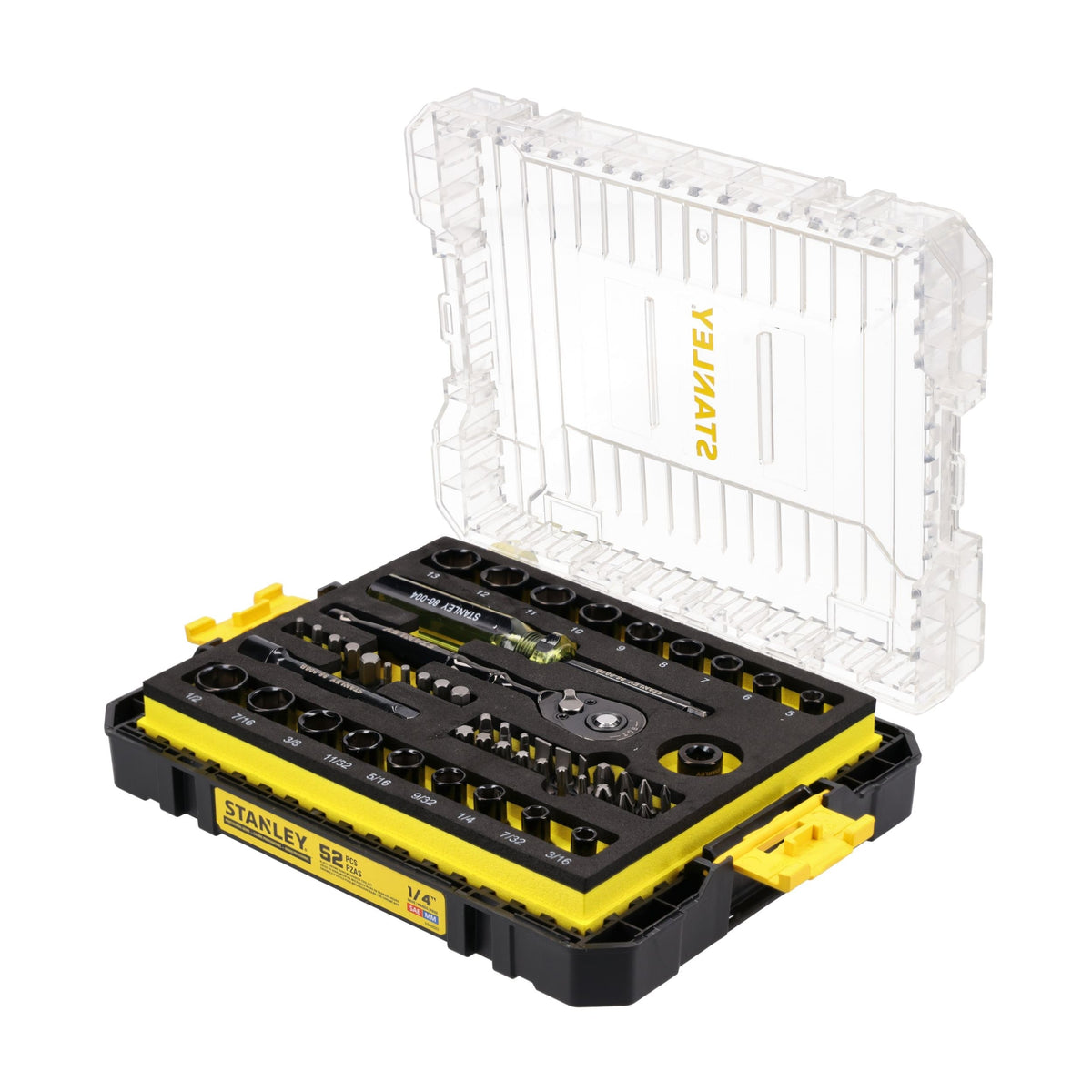 Stanley 52 Piece Black Chrome Nano Socket Set