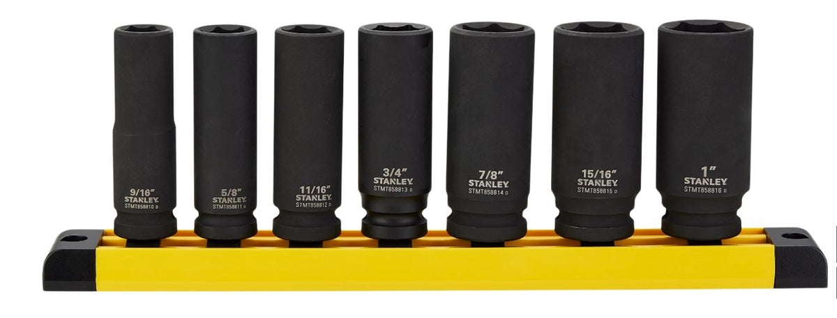 Stanley Pro 1/2-in Impact Socket Set, SAE, 7-pc