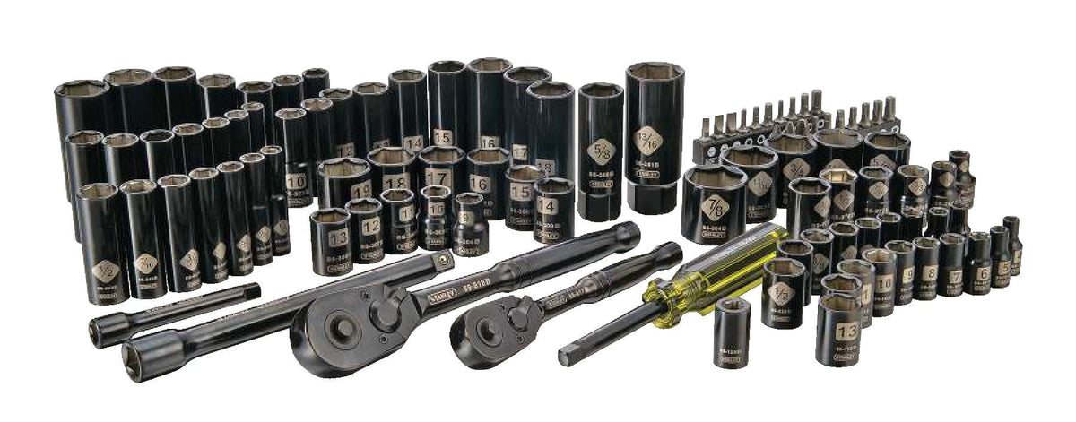 Stanley Professional Grade Black Chrome Socket Set, 99-pc, SAE/Metric