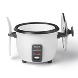 Starfrit 300W 6-Cup White Rice Cooker with Steam Basket