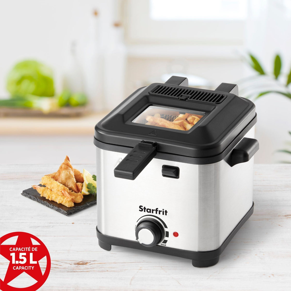 Starfrit Deep Fryer with Variable Temperature Control, 1.5-L