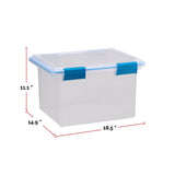 Sterilite Clear Storage Box with Gasketed Lid, 30-L