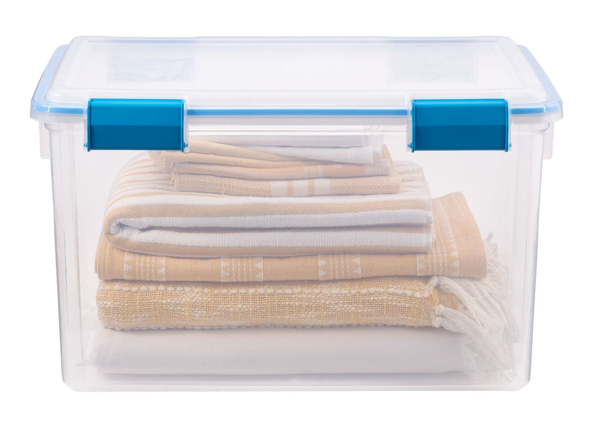 Sterilite Clear Storage Box with Gasketed Lid, 51-L